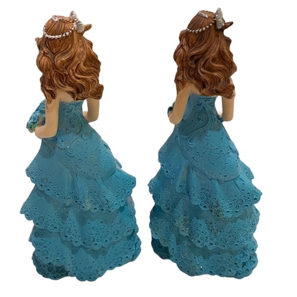 Mis Quince Anos Sweet 16 Birthday Cake Topper Girl Figurine Turquoise Bl… - Picture 6 of 9